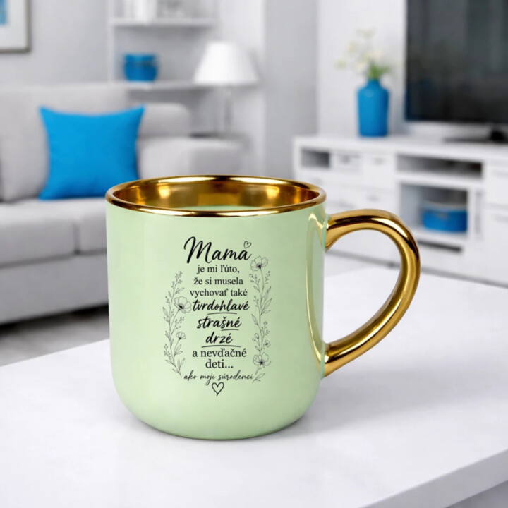 Mama, je mi ľúto – Elegantný hrnček na darček
