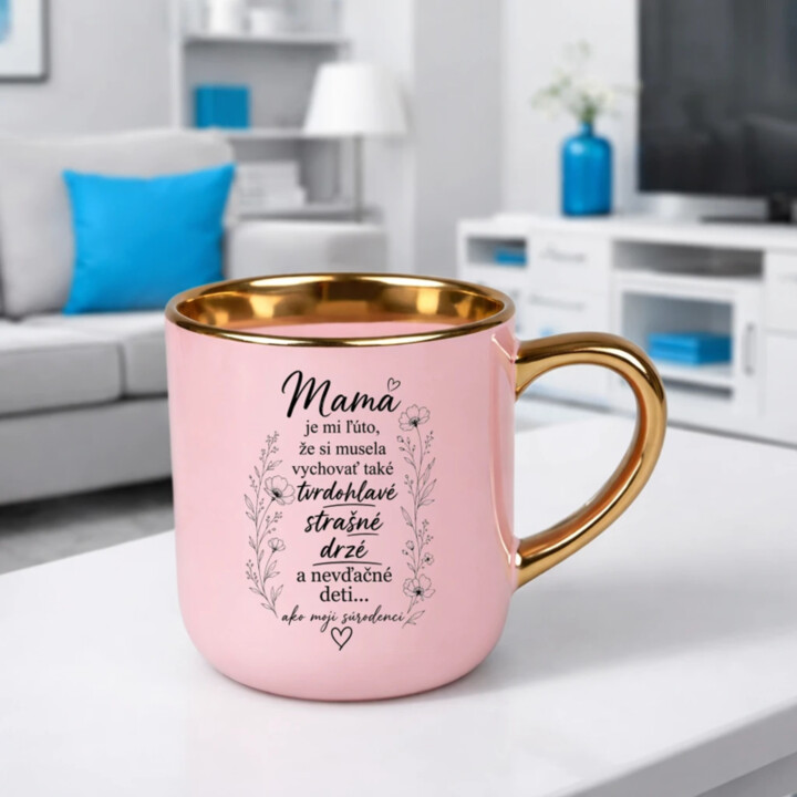 Mama, je mi ľúto – Elegantný hrnček na darček