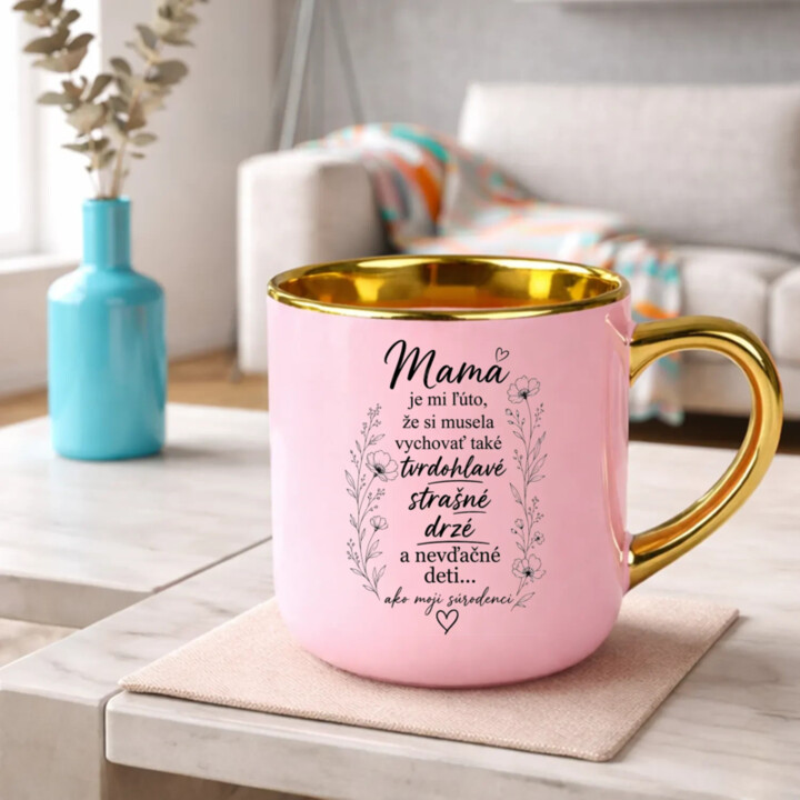 Mama, je mi ľúto – Elegantný hrnček na darček