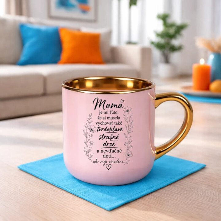 Mama, je mi ľúto – Elegantný hrnček na darček