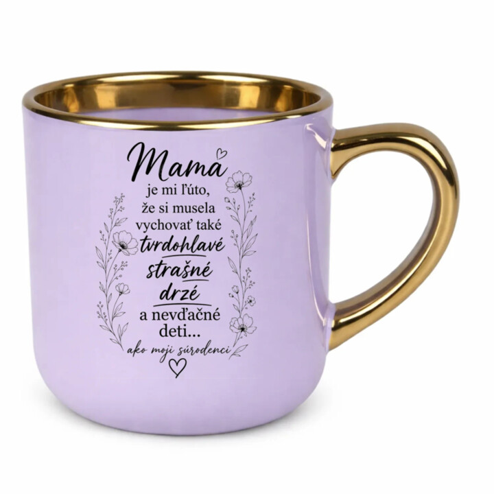 Mama, je mi ľúto – Elegantný hrnček na darček