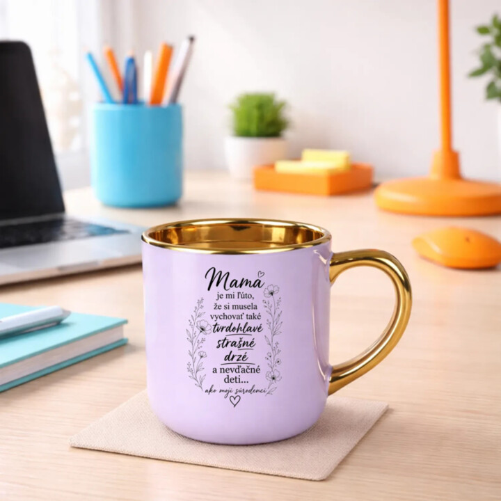 Mama, je mi ľúto – Elegantný hrnček na darček