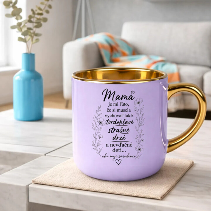 Mama, je mi ľúto – Elegantný hrnček na darček