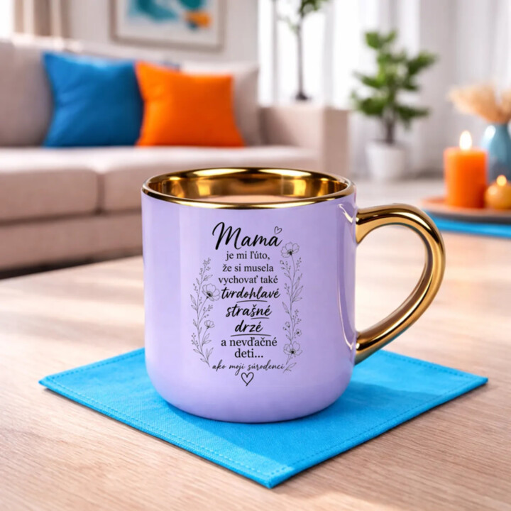 Mama, je mi ľúto – Elegantný hrnček na darček