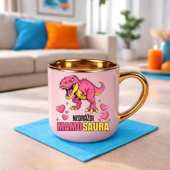 Nedráždi mamosaura – Elegantný hrnček na darček
