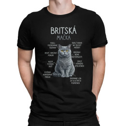 Britská mačka - Anatómia - pánske tričko s potlačou