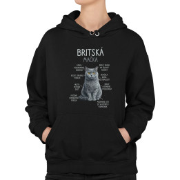 Britská mačka - Anatómia  - dámska mikina s potlačou