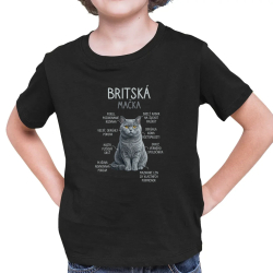Britská mačka - Anatómia - detské tričko s potlačou