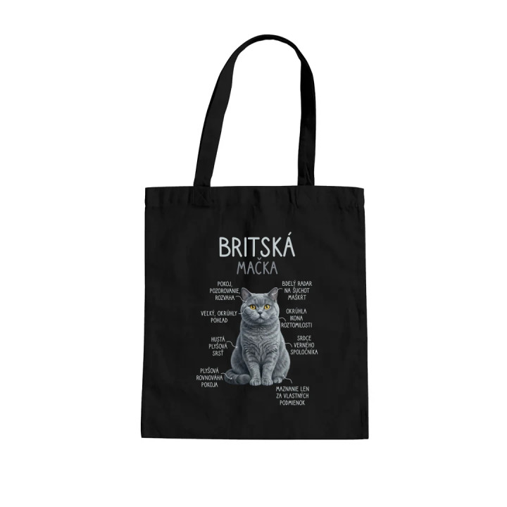 Britská mačka - Anatómia - taška s potlačou