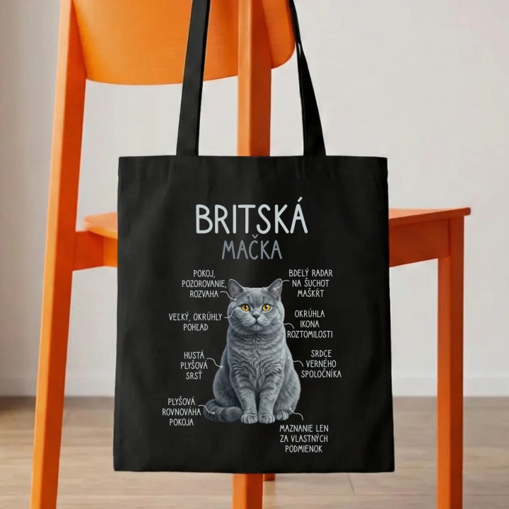 Britská mačka - Anatómia - taška s potlačou