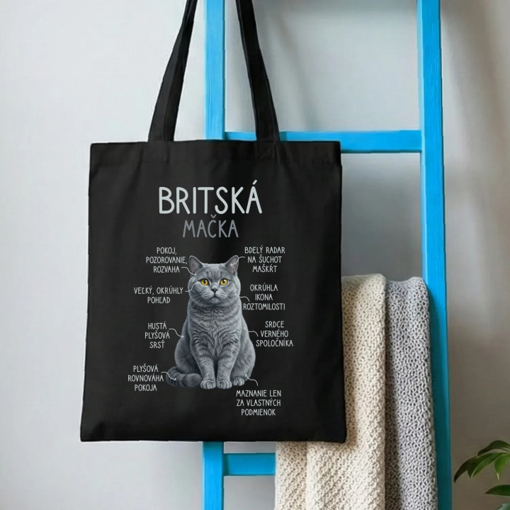 Britská mačka - Anatómia - taška s potlačou