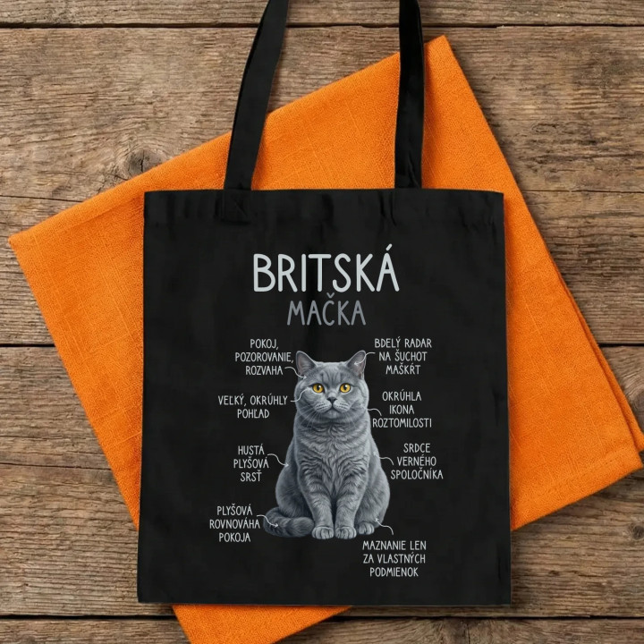 Britská mačka - Anatómia - taška s potlačou