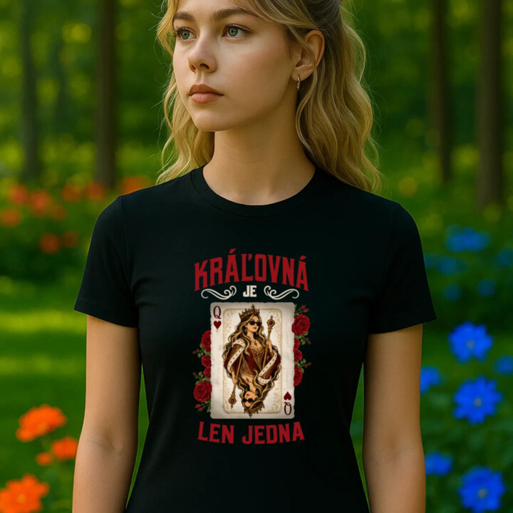 Kráľovná je len jedna - dámske tričko s potlačou