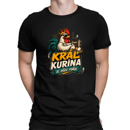 Kráľ kurína a otec roka - pánske tričko s potlačou