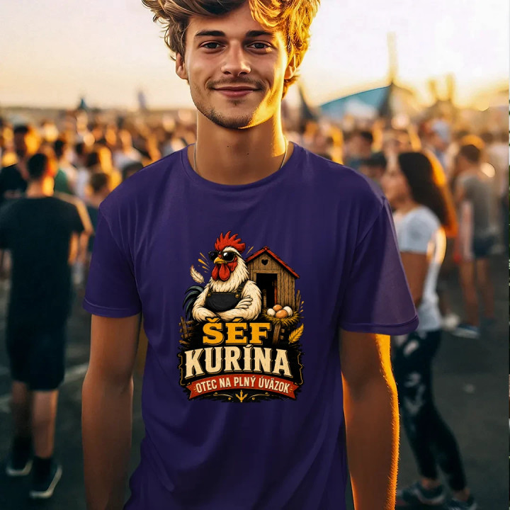 Šéf kurína. Otec na plný úväzok - pánske tričko s potlačou