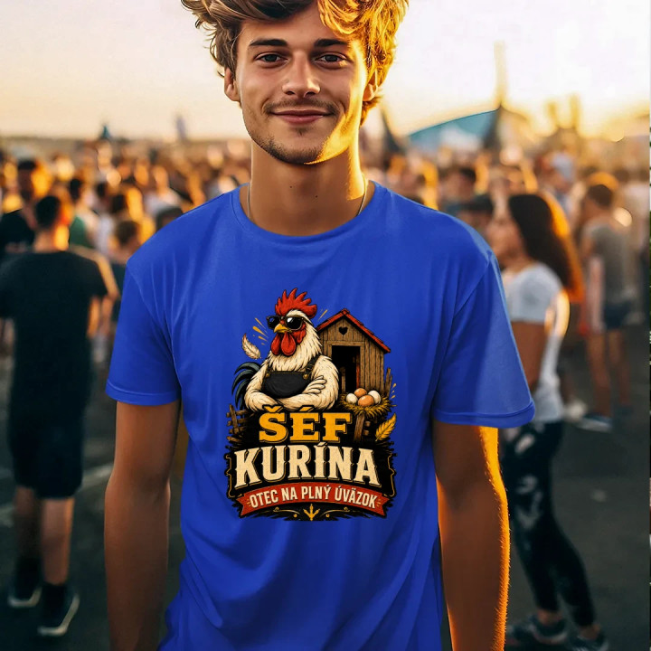 Šéf kurína. Otec na plný úväzok - pánske tričko s potlačou