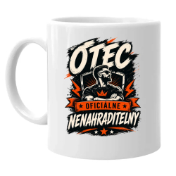 Otec – oficiálne nenahraditeľný - keramický hrnček s potlačou