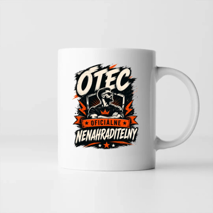 Otec – oficiálne nenahraditeľný - keramický hrnček s potlačou