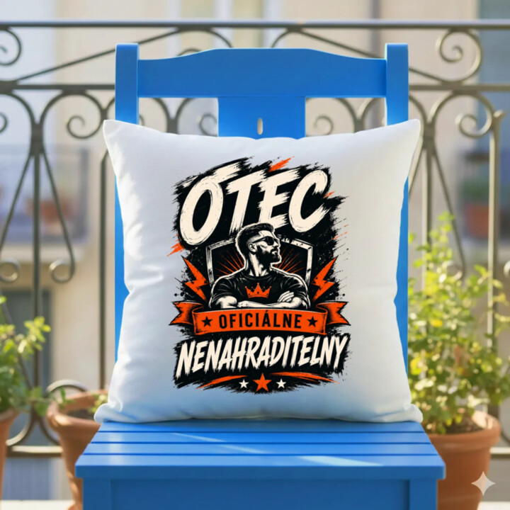 Otec – oficiálne nenahraditeľný - vankúš s potlačou