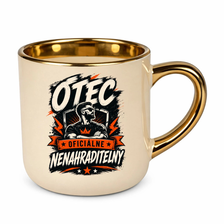 Otec – oficiálne nenahraditeľný – Elegantný hrnček na darček