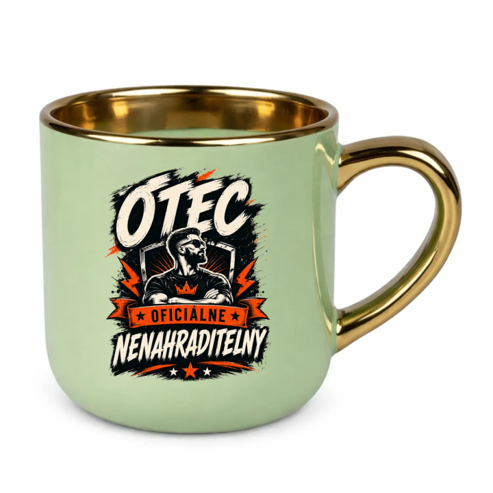 Otec – oficiálne nenahraditeľný – Elegantný hrnček na darček