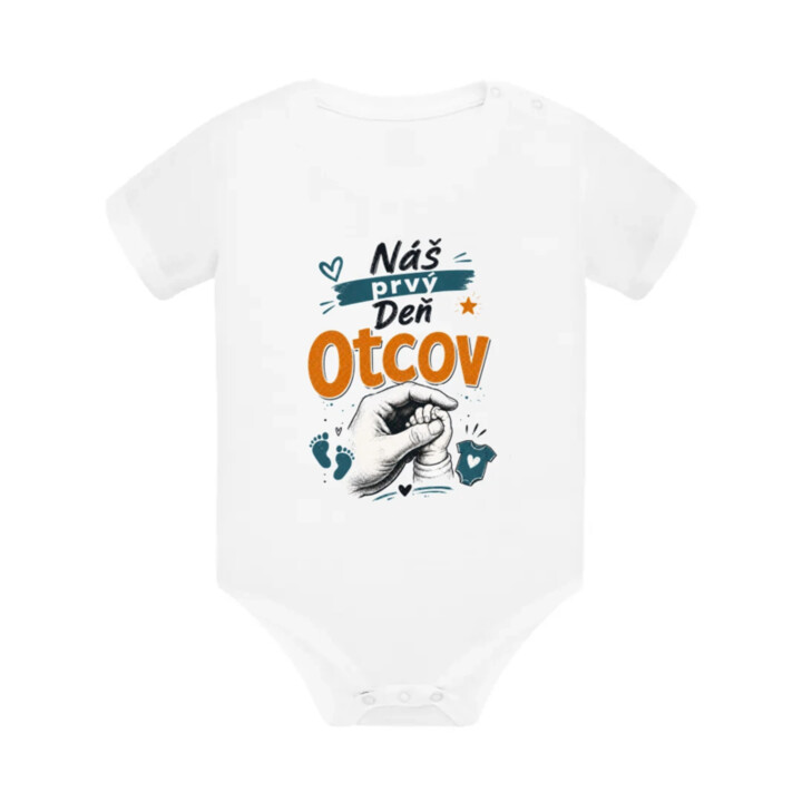 Náš prvý Deň otcov  - body s potlačou