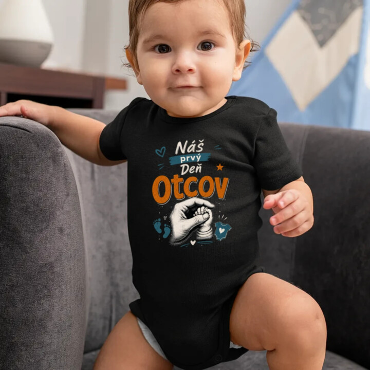 Náš prvý Deň otcov  - body s potlačou