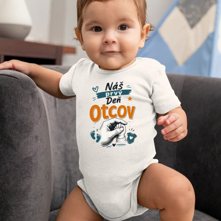 Náš prvý Deň otcov  - body s potlačou