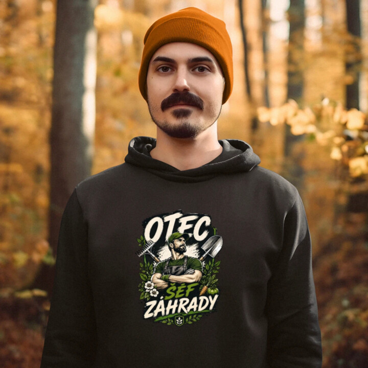 Otec šéf záhrady  - pánska mikina s potlačou