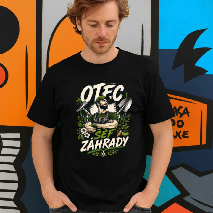 Otec šéf záhrady - pánske tričko s potlačou