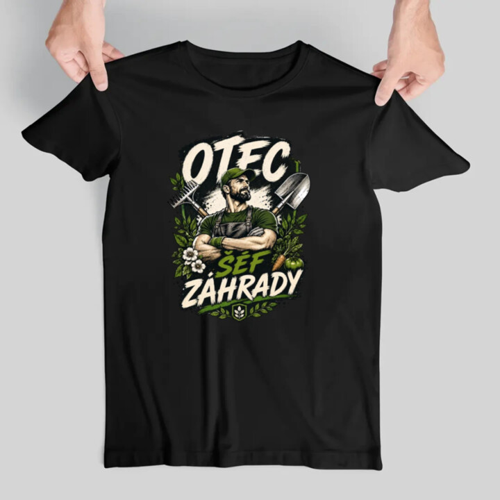 Otec šéf záhrady - pánske tričko s potlačou