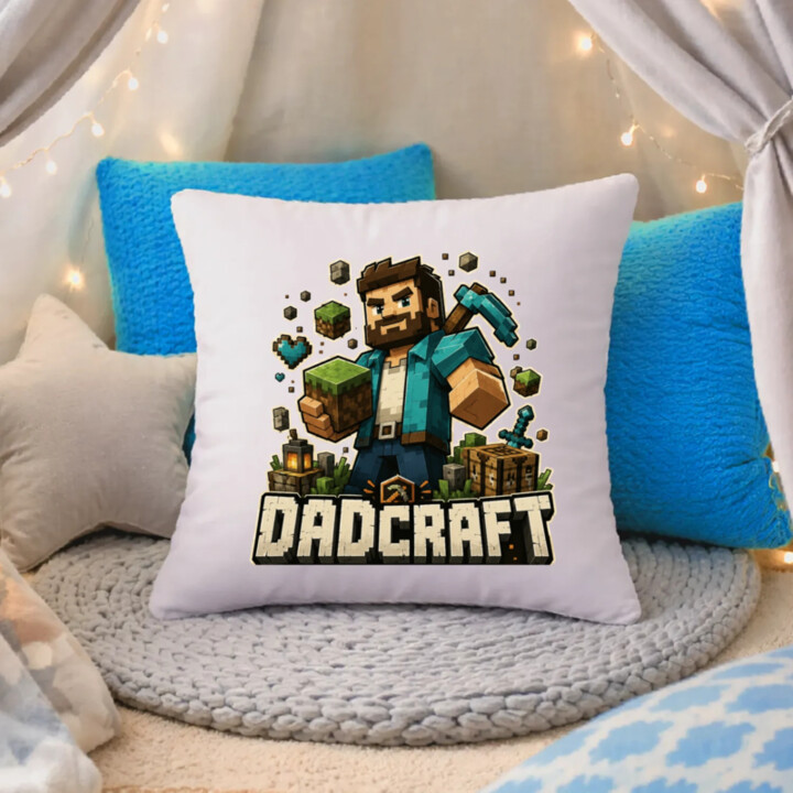 Dadcraft - vankúš s potlačou