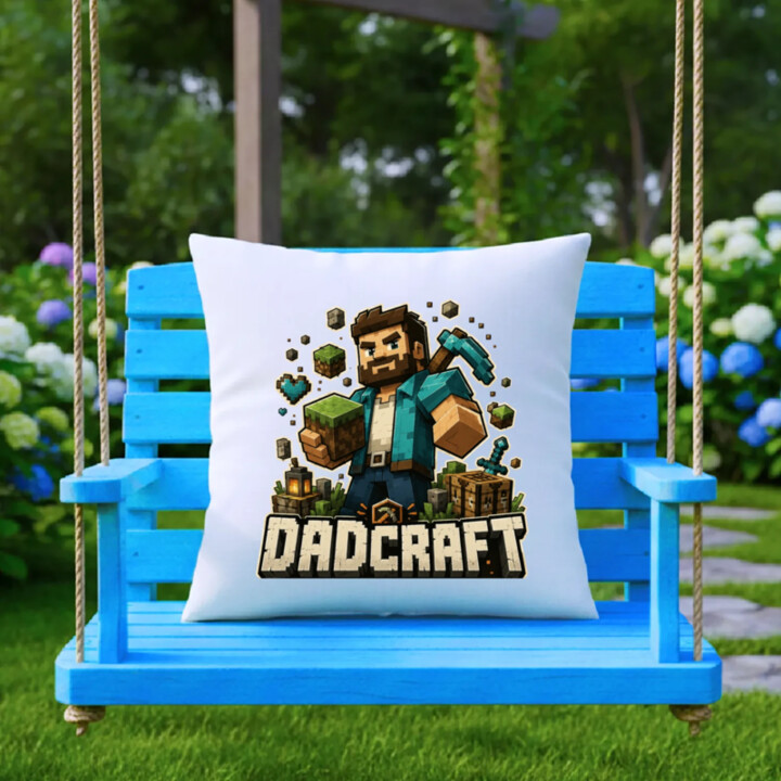 Dadcraft - vankúš s potlačou