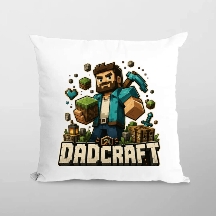 Dadcraft - vankúš s potlačou