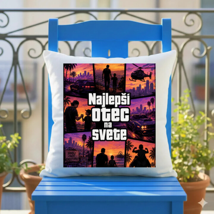 Najlepší otec na svete - vankúš s potlačou