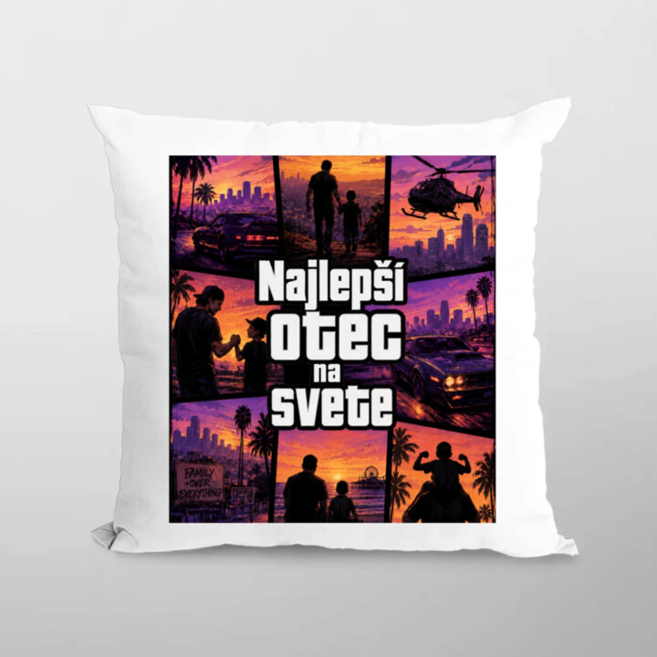 Najlepší otec na svete - vankúš s potlačou