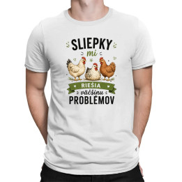 Sliepky mi riešia väčšinu problémov - pánske tričko s potlačou