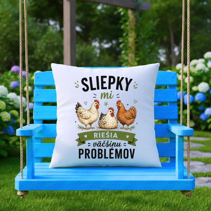 Sliepky mi riešia väčšinu problémov - vankúš s potlačou