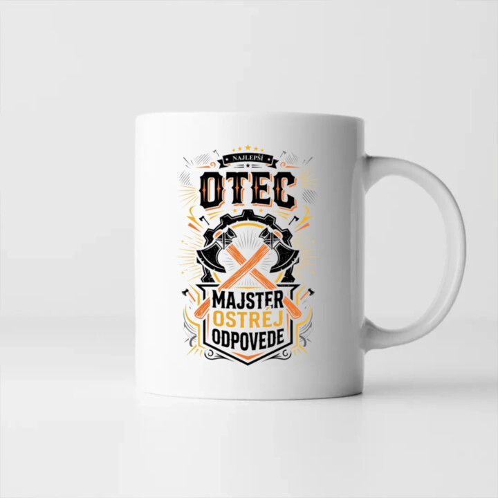 Najlepší Otec Majster Ostrou Odpovede - keramický hrnček s potlačou
