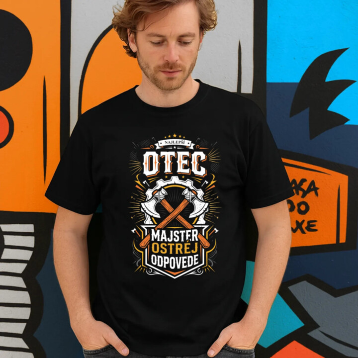 Najlepší Otec Majster Ostrou Odpovede - pánske tričko s potlačou