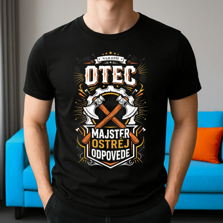 Najlepší Otec Majster Ostrou Odpovede - pánske tričko s potlačou