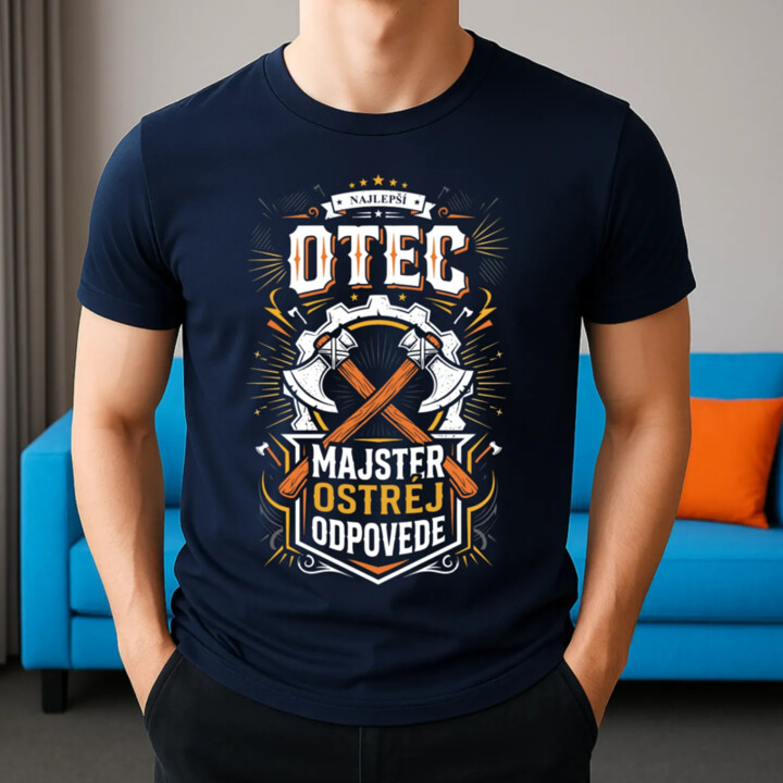 Najlepší Otec Majster Ostrou Odpovede - pánske tričko s potlačou