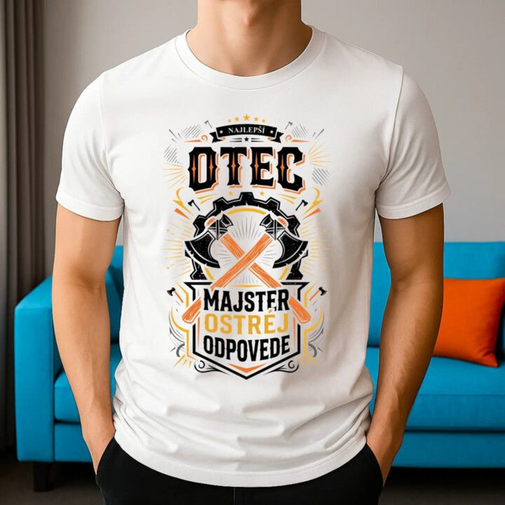 Najlepší Otec Majster Ostrou Odpovede - pánske tričko s potlačou