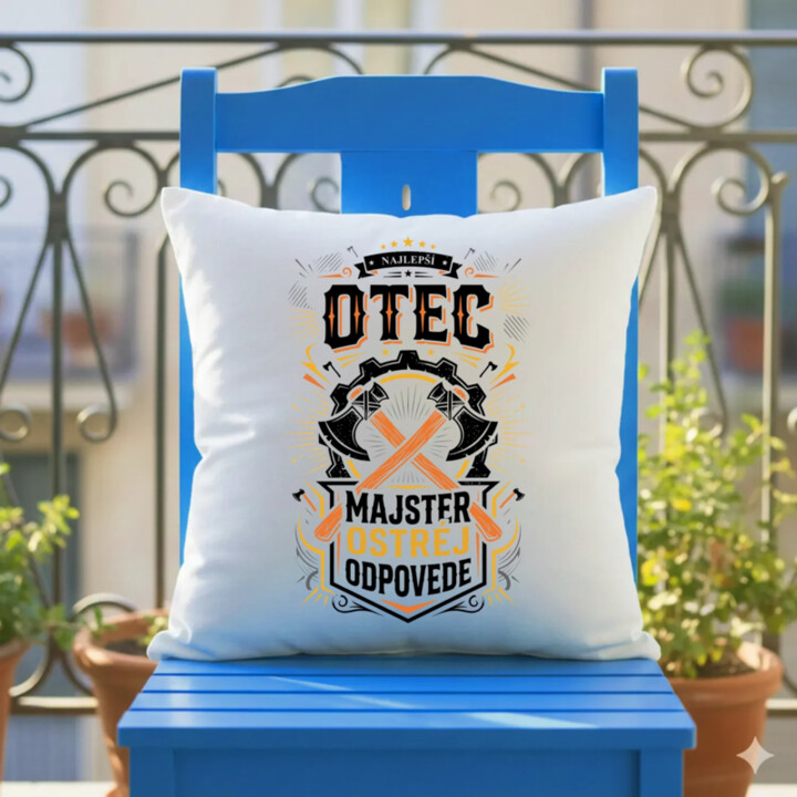 Najlepší Otec Majster Ostrou Odpovede - vankúš s potlačou