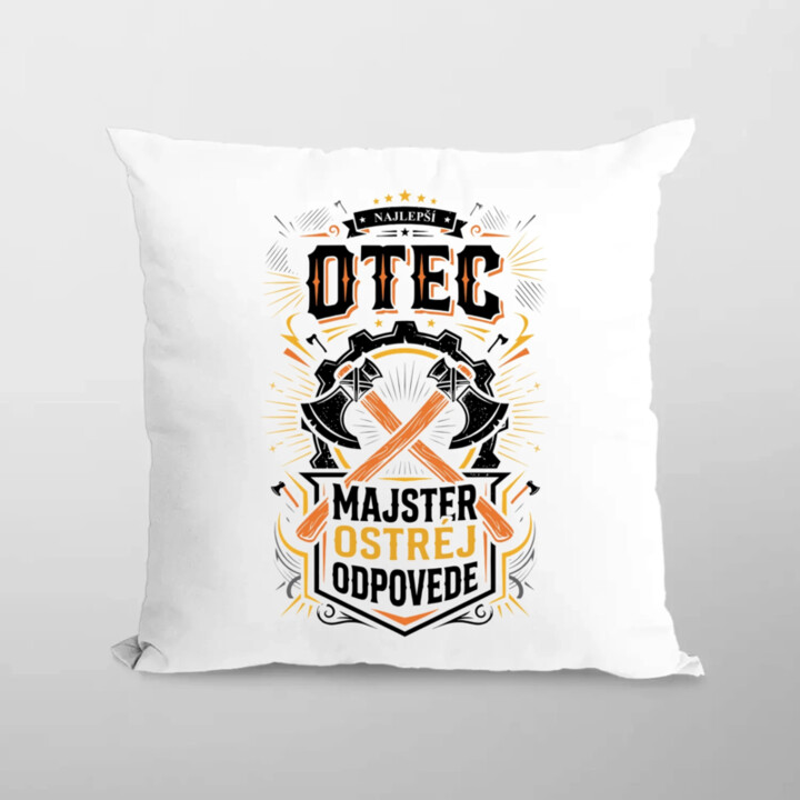 Najlepší Otec Majster Ostrou Odpovede - vankúš s potlačou