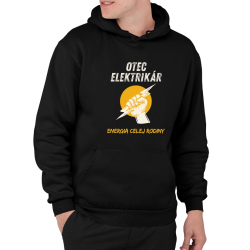 Otec elektrikár. Energia celej rodiny  - pánska mikina s potlačou