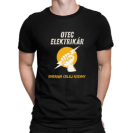 Otec elektrikár. Energia celej rodiny - pánske tričko s potlačou