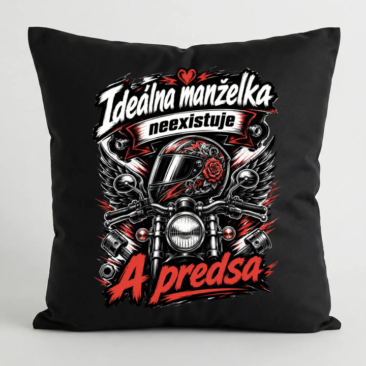Ideálna manželka neexistuje. A predsa - čierny vankúš s potlačou