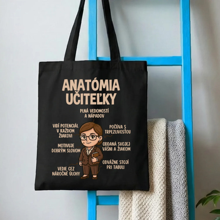 Anatómia učiteľky - taška s potlačou