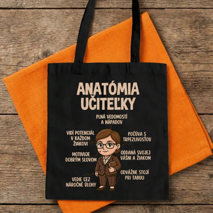 Anatómia učiteľky - taška s potlačou